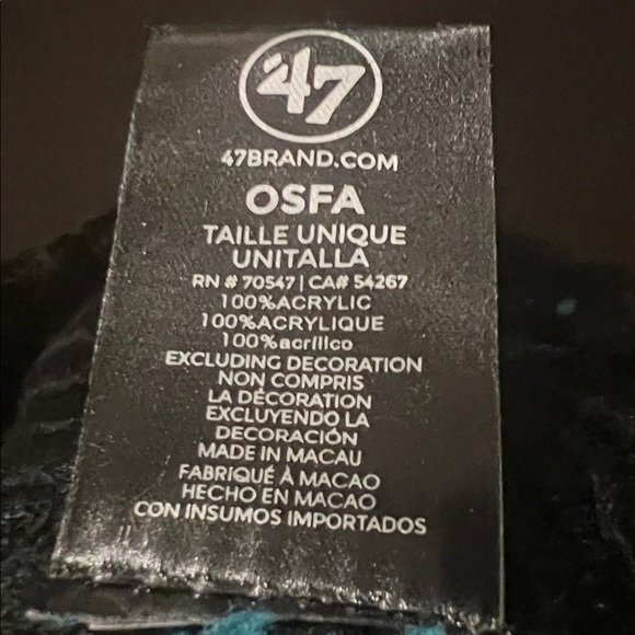 ‘47 Brand NFL Jacksonville Jaguars Cascade Cuff Knit Beanie w/Pom, OS - Picture 5 of 5